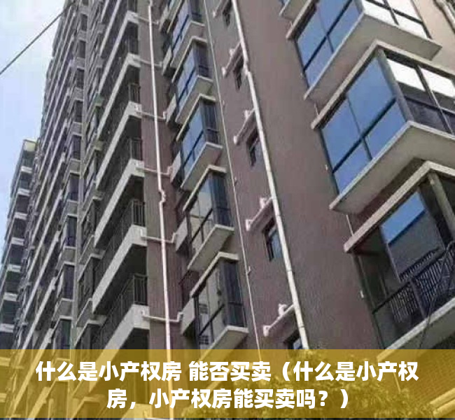 什么是小产权房 能否买卖（什么是小产权房，小产权房能买卖吗？）