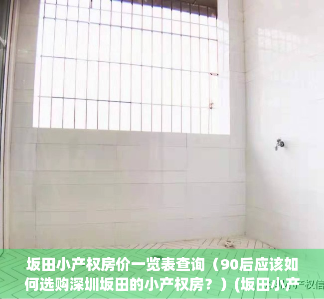坂田小产权房价一览表查询（90后应该如何选购深圳坂田的小产权房？）(坂田小产权一房一厅多少钱)