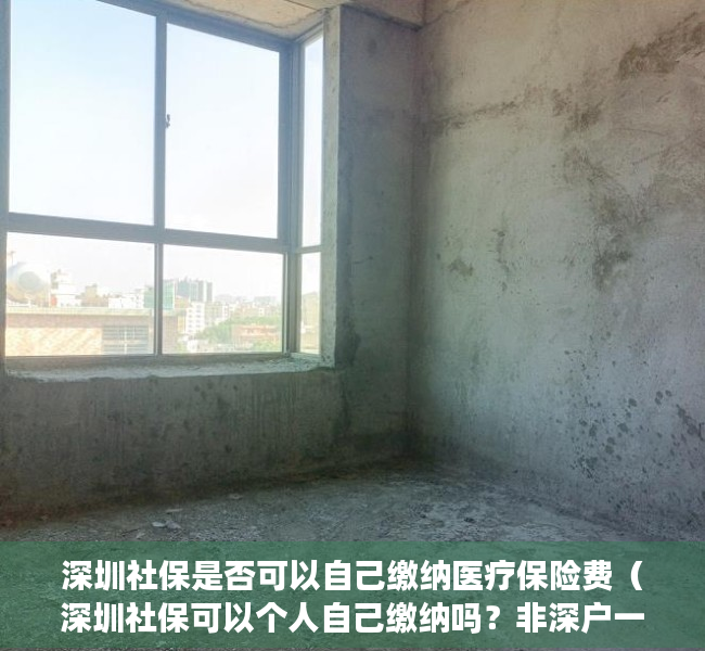 深圳社保是否可以自己缴纳医疗保险费（深圳社保可以个人自己缴纳吗？非深户一二三社保缴费标准！）