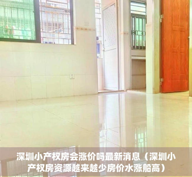 深圳小产权房会涨价吗最新消息（深圳小产权房资源越来越少房价水涨船高）