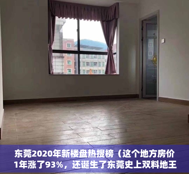 东莞2020年新楼盘热搜榜（这个地方房价1年涨了93%，还诞生了东莞史上双料地王！）
