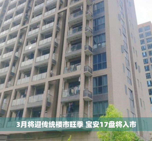 3月将迎传统楼市旺季 宝安17盘将入市