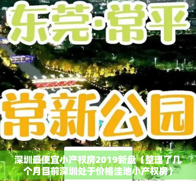 深圳最便宜小产权房2019新盘（整理了几个月目前深圳处于价格洼地小产权房）