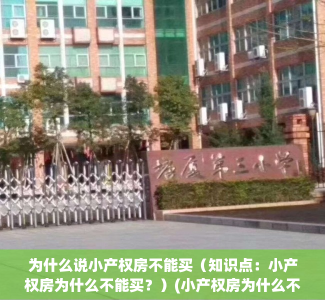 为什么说小产权房不能买（知识点：小产权房为什么不能买？）(小产权房为什么不能买?有什么风险吗)