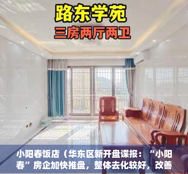 小阳春饭店（华东区新开盘谍报：“小阳春”房企加快推盘，整体去化较好，改善盘为主）