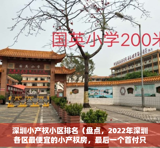 深圳小产权小区排名（盘点，2022年深圳各区最便宜的小产权房，最后一个首付只需5万！）