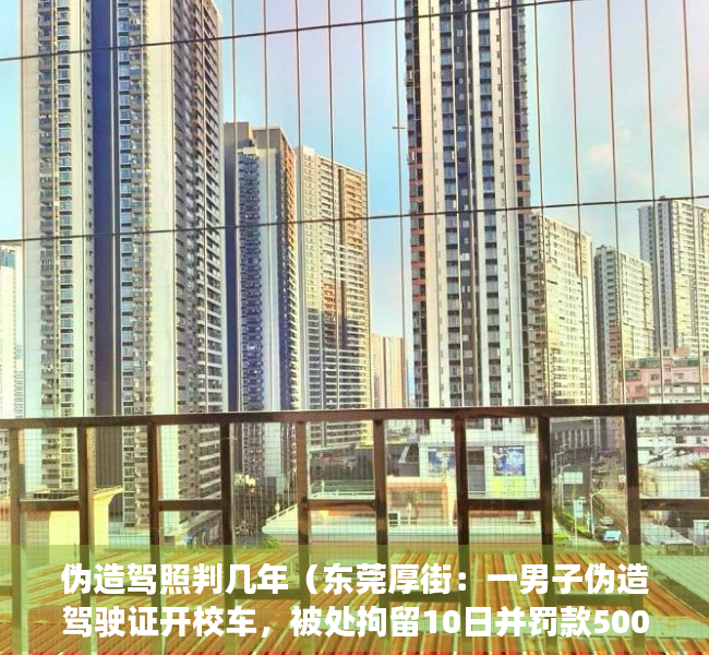 伪造驾照判几年（东莞厚街：一男子伪造驾驶证开校车，被处拘留10日并罚款500元）