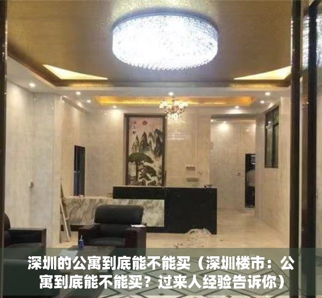 深圳的公寓到底能不能买（深圳楼市：公寓到底能不能买？过来人经验告诉你）