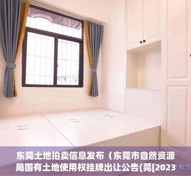 东莞土地拍卖信息发布（东莞市自然资源局国有土地使用权挂牌出让公告(莞[2023]WT025号)）