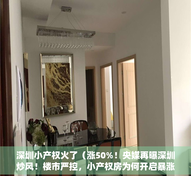 深圳小产权火了（涨50%！央媒再曝深圳炒风！楼市严控，小产权房为何开启暴涨模式）