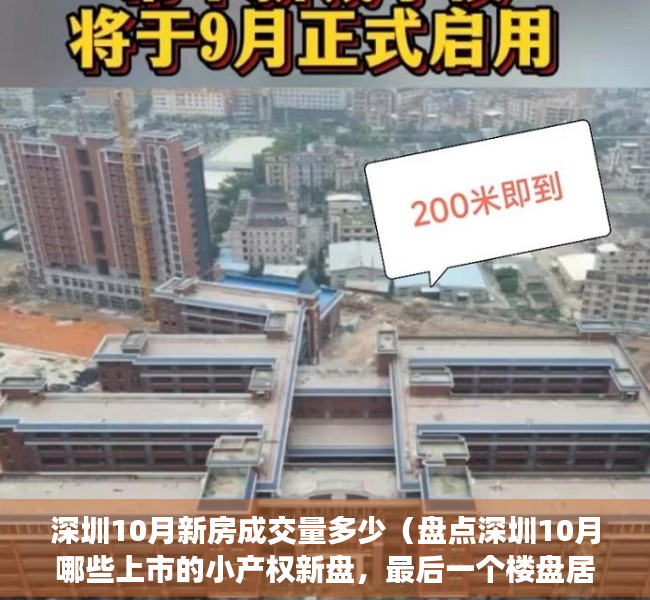 深圳10月新房成交量多少（盘点深圳10月哪些上市的小产权新盘，最后一个楼盘居然赠送学位？）