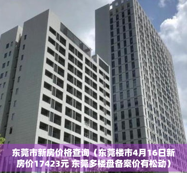东莞市新房价格查询（东莞楼市4月16日新房价17423元 东莞多楼盘备案价有松动）