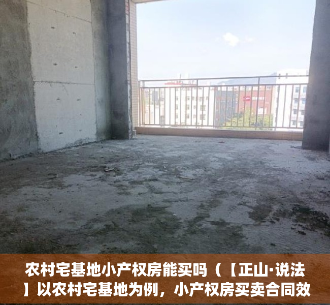 农村宅基地小产权房能买吗（【正山·说法】以农村宅基地为例，小产权房买卖合同效力如何？）