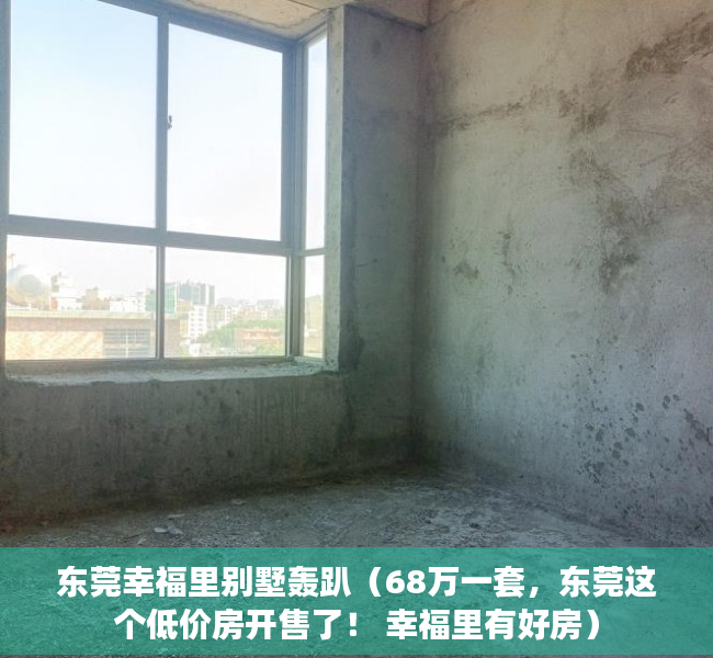 东莞幸福里别墅轰趴（68万一套，东莞这个低价房开售了！ 幸福里有好房）