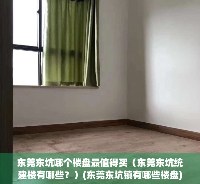 东莞东坑哪个楼盘最值得买（东莞东坑统建楼有哪些？）(东莞东坑镇有哪些楼盘)