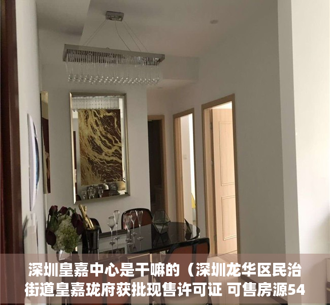 深圳皇嘉中心是干嘛的（深圳龙华区民治街道皇嘉珑府获批现售许可证 可售房源54套）