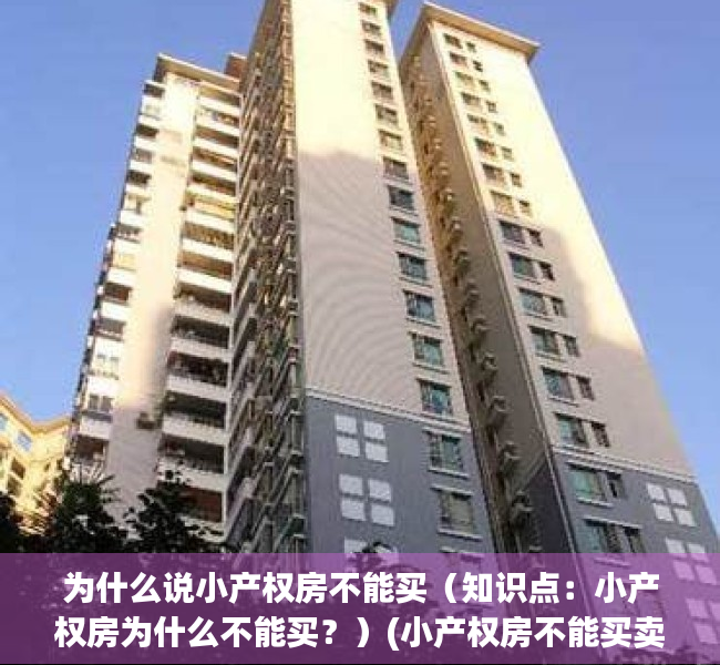 为什么说小产权房不能买（知识点：小产权房为什么不能买？）(小产权房不能买卖,为啥政府允许建)