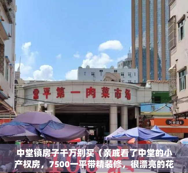 中堂镇房子千万别买（亲戚看了中堂的小产权房，7500一平带精装修，很漂亮的花园小区）