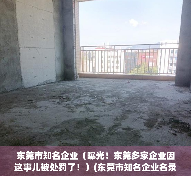 东莞市知名企业（曝光！东莞多家企业因这事儿被处罚了！）(东莞市知名企业名录)