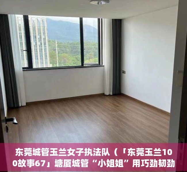 东莞城管玉兰女子执法队（「东莞玉兰100故事67」塘厦城管“小姐姐”用巧劲韧劲推进生活垃圾分类宣传）