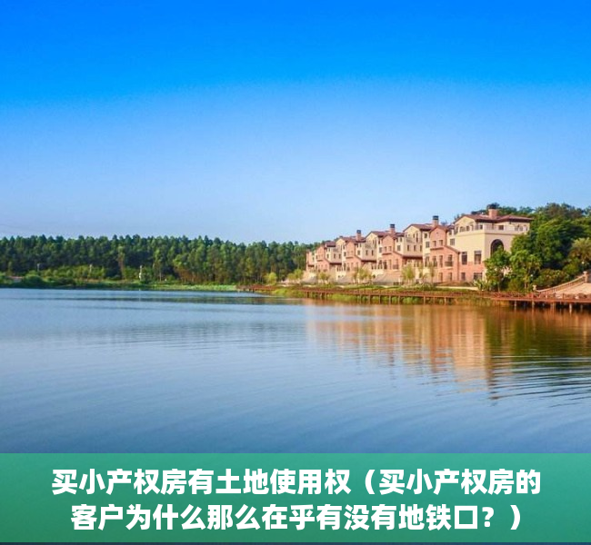 买小产权房有土地使用权（买小产权房的客户为什么那么在乎有没有地铁口？）