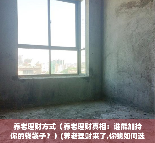 养老理财方式（养老理财真相：谁能加持你的钱袋子？）(养老理财来了,你我如何选择)