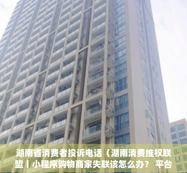 湖南省消费者投诉电话（湖南消费维权联盟丨小程序购物商家失联该怎么办？ 平台不提供商家真实信息可追责）