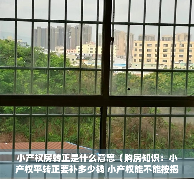 小产权房转正是什么意思（购房知识：小产权平转正要补多少钱 小产权能不能按揭贷款）