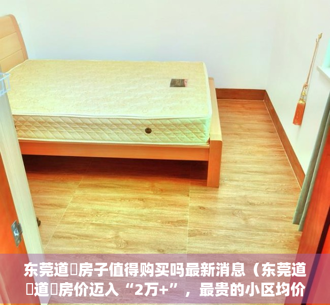 东莞道滘房子值得购买吗最新消息（东莞道滘道滘房价迈入“2万+”，最贵的小区均价超过3万平）