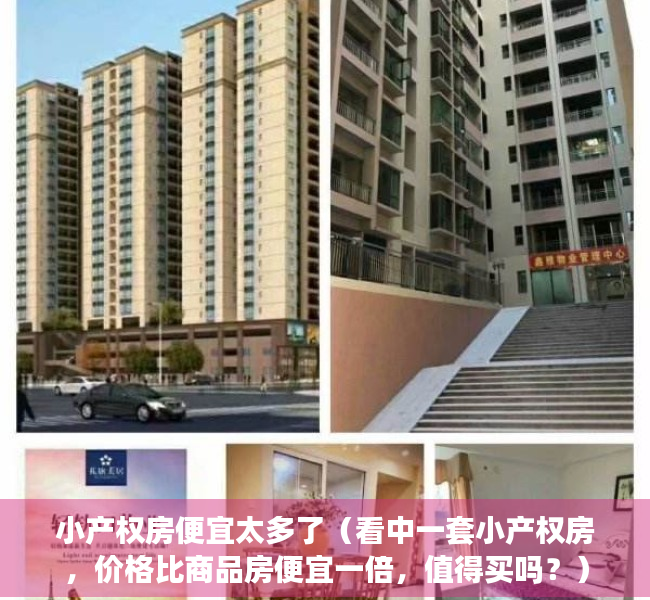 小产权房便宜太多了（看中一套小产权房，价格比商品房便宜一倍，值得买吗？）