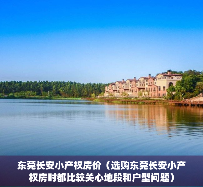 东莞长安小产权房价（选购东莞长安小产权房时都比较关心地段和户型问题）