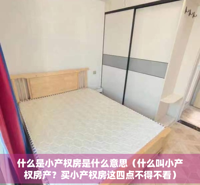 什么是小产权房是什么意思（什么叫小产权房产？买小产权房这四点不得不看）