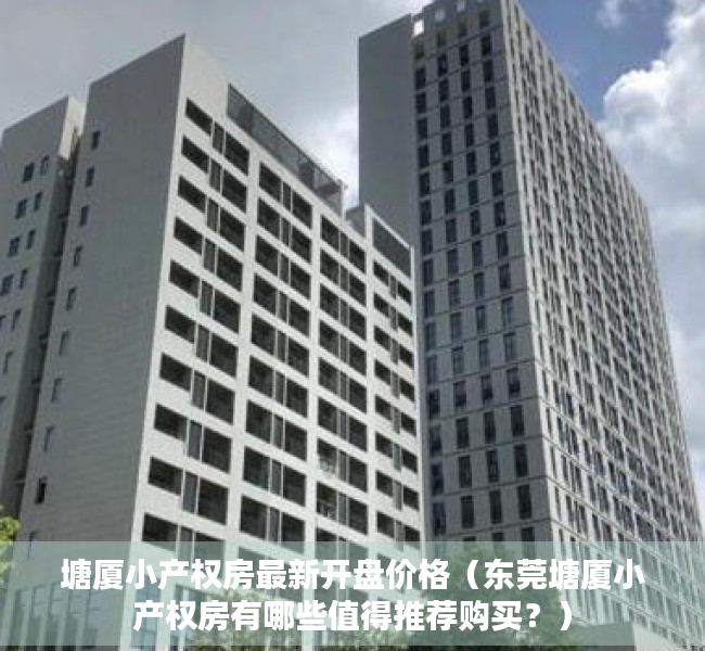 塘厦小产权房最新开盘价格（东莞塘厦小产权房有哪些值得推荐购买？）