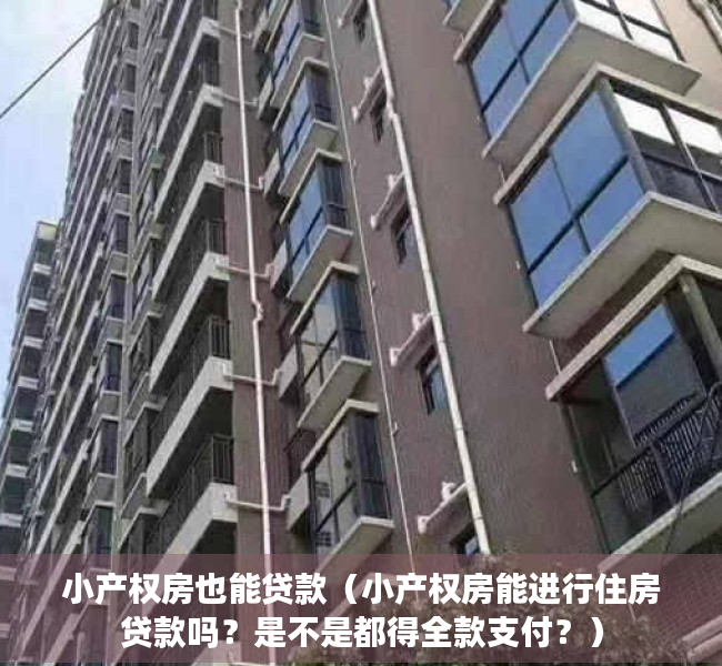 小产权房也能贷款（小产权房能进行住房贷款吗？是不是都得全款支付？）