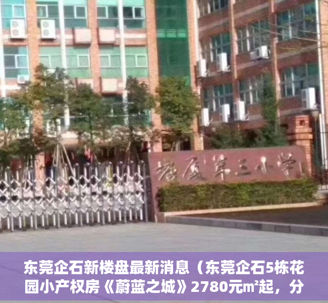 东莞企石新楼盘最新消息（东莞企石5栋花园小产权房《蔚蓝之城》2780元㎡起，分期12年）