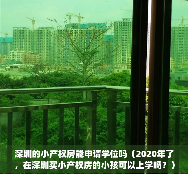 深圳的小产权房能申请学位吗（2020年了，在深圳买小产权房的小孩可以上学吗？）