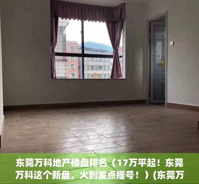 东莞万科地产楼盘排名（17万平起！东莞万科这个新盘，火到差点摇号！）(东莞万科项目)