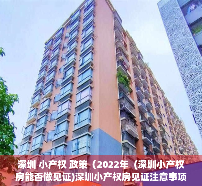 深圳 小产权 政策（2022年  (深圳小产权房能否做见证)深圳小产权房见证注意事项）