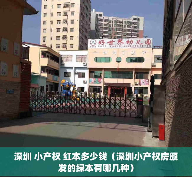 深圳 小产权 红本多少钱（深圳小产权房颁发的绿本有哪几种）