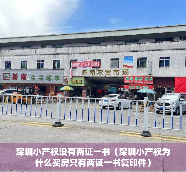 深圳小产权没有两证一书（深圳小产权为什么买房只有两证一书复印件）