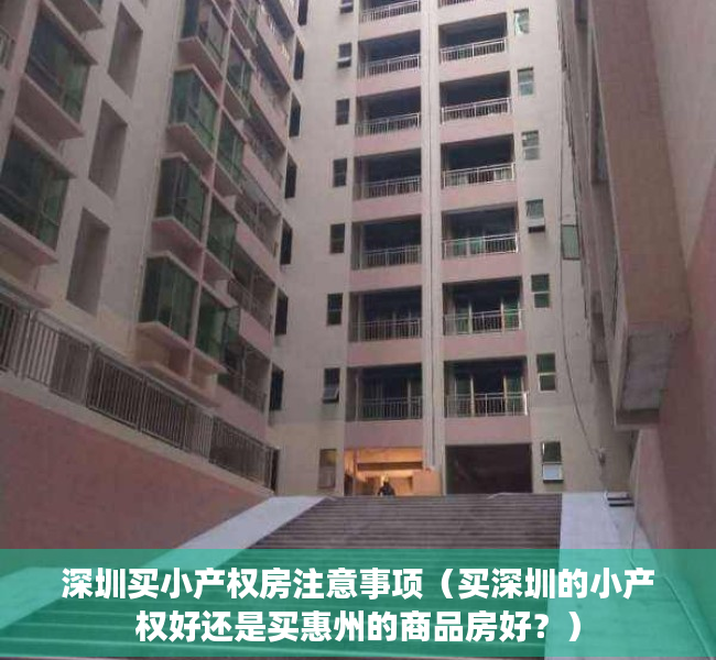 深圳买小产权房注意事项（买深圳的小产权好还是买惠州的商品房好？）