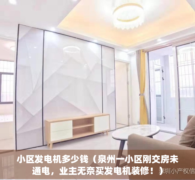 小区发电机多少钱（泉州一小区刚交房未通电，业主无奈买发电机装修！）