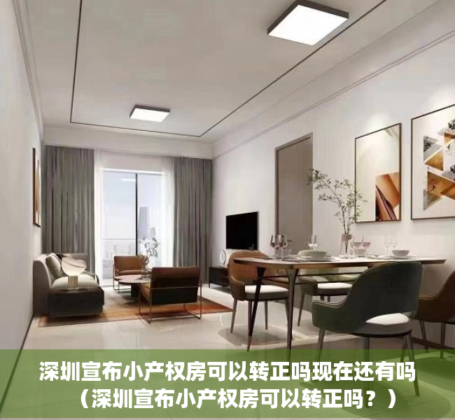 深圳宣布小产权房可以转正吗现在还有吗（深圳宣布小产权房可以转正吗？）