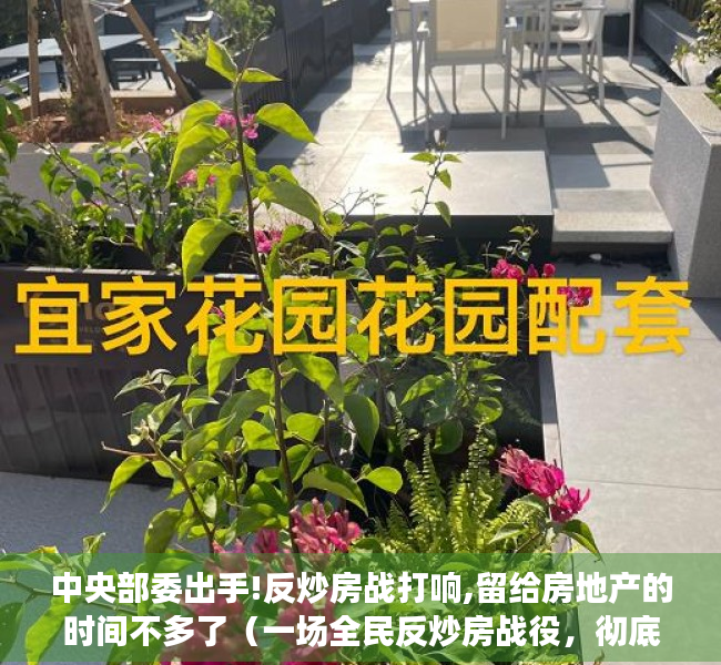 中央部委出手!反炒房战打响,留给房地产的时间不多了（一场全民反炒房战役，彻底打响了！深房理这事，背后绝对没有那么简单）