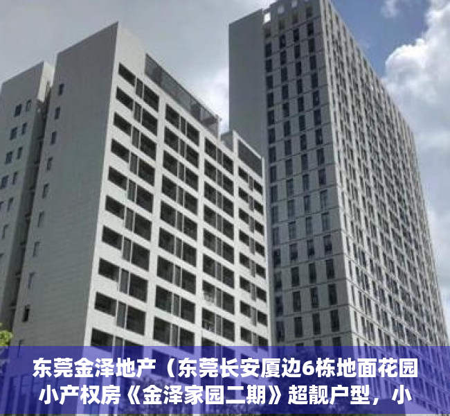 东莞金泽地产（东莞长安厦边6栋地面花园小产权房《金泽家园二期》超靓户型，小区自带人工湖，豪华装修交付）
