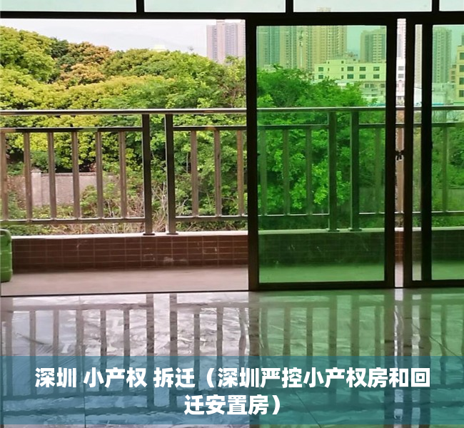 深圳 小产权 拆迁（深圳严控小产权房和回迁安置房）