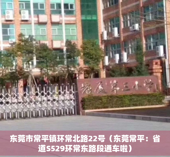 东莞市常平镇环常北路22号（东莞常平：省道S529环常东路段通车啦）