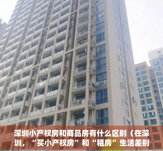 深圳小产权房和商品房有什么区别（在深圳，“买小产权房”和“租房”生活差别有多大）