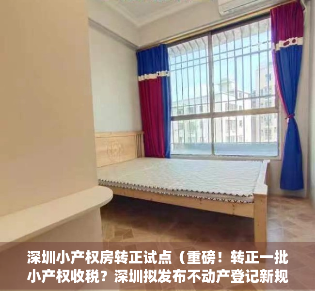 深圳小产权房转正试点（重磅！转正一批小产权收税？深圳拟发布不动产登记新规）