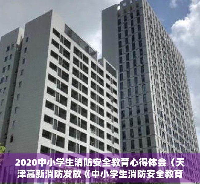 2020中小学生消防安全教育心得体会（天津高新消防发放《中小学生消防安全教育手册》让安全走进校园）